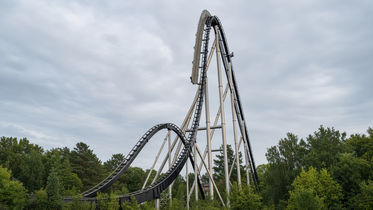 Silver Star, the steel hypercoaster inside Europa-Park in Rust
