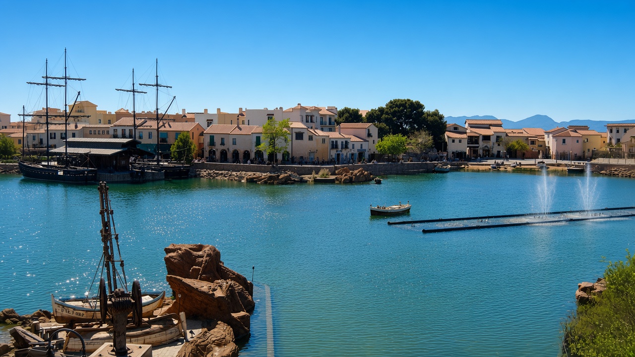 The Mediterrània lake at PortAventura